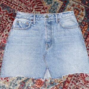 GRLFRND Light Wash Denim Skirt